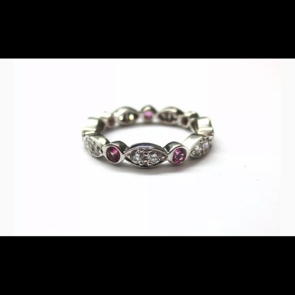 Tiffany & Co. Platinum Pink Sapphires and Diamonds - Picture 3 of 11